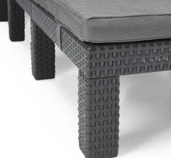 Keter Ligbed Daytona wicker grafiet 195x64x22 cm
