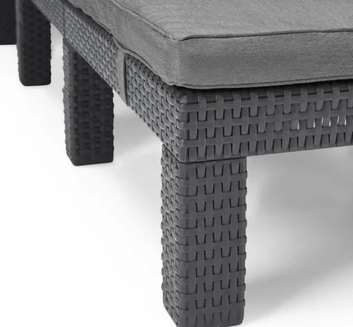 Keter Ligbed Daytona wicker grafiet 195x64x22 cm