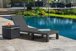 Keter Ligbed Daytona wicker grafiet 195x64x22 cm