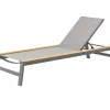 DDD Ligbed Jennifer verstelbaar met Polywood - Aluminium - Lichtgrijs Textilene