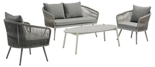 DDD Loungeset Rope Jaimie - Aluminium - Taupe