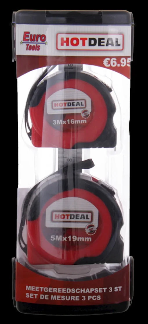 Euro Tools Meetgereedschapset 3 stuks