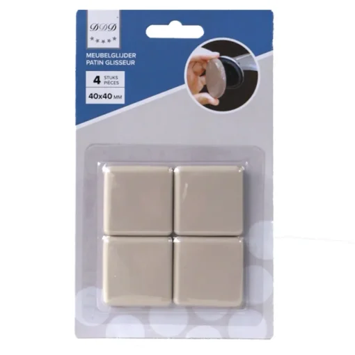 DDD meubelglijder 40x40 mm beige 4 stuks
