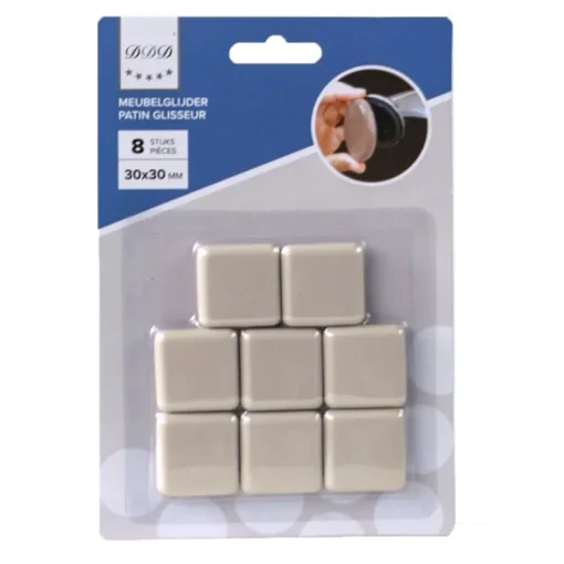 DDD meubelglijder 30x30 mm beige 8 stuks