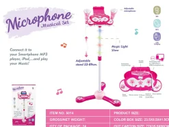 DDD Toys Microfoon met Standaard - Roze