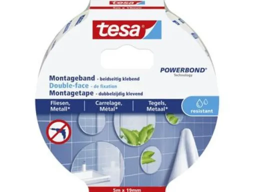 Tesa Montagetape 5 m x 19 mm / tegels & metaal - waterproof