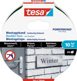Tesa Montagetape 5 m x 19 mm baksteen