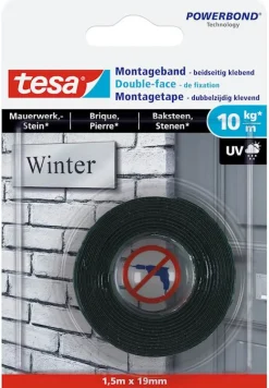 Tesa Montagetape 1,5 m x 19 mm baksteen
