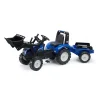 Falk New holland backhoe met aanhangwagen