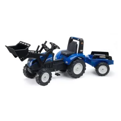 Falk New holland backhoe met aanhangwagen