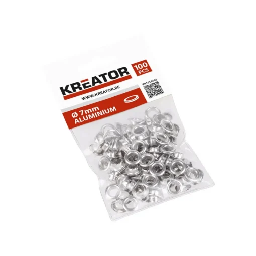 Kreator Oogjes aluminium 7 mm 120 stuks