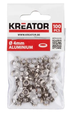 Kreator Oogjes aluminium 4 mm 100 stuks