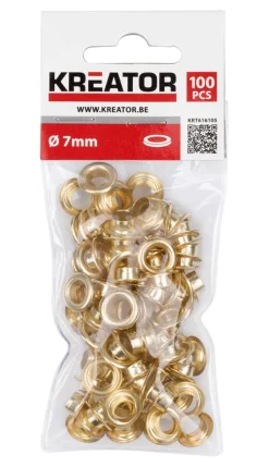 Kreator Oogjes messing 7 mm 120 stuks