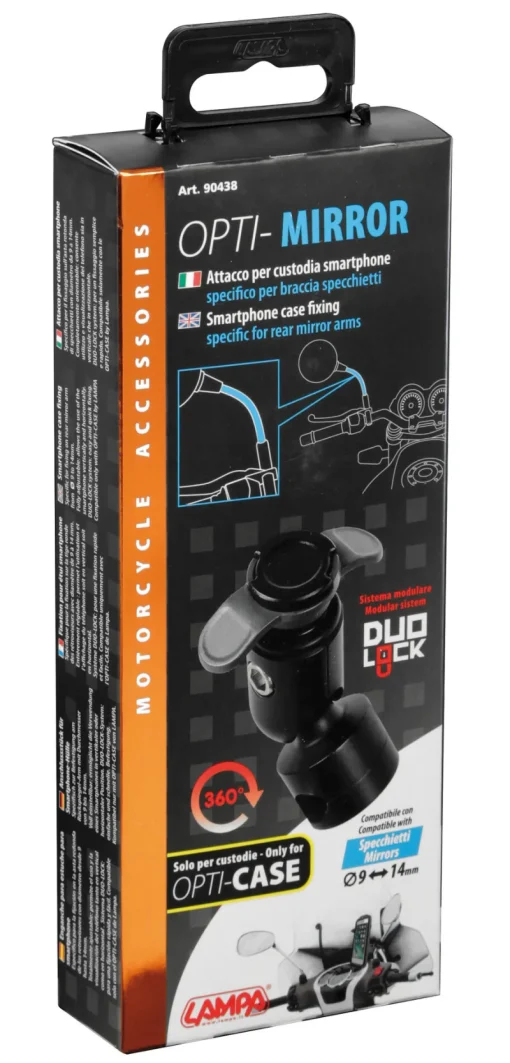 Euro Shop OPTI-CASE Spiegel Bevestiging Ø 9-14 mm
