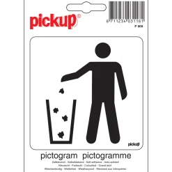 Pickup Pictogram afval in de bakken 10 x 10 cm