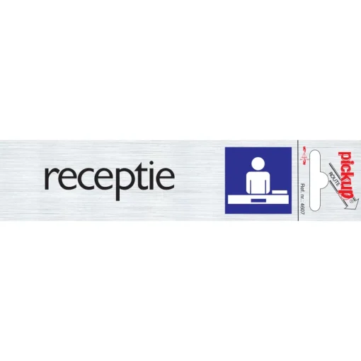 Pickup Pictogram alu look receptie 6,5 x 4,4 cm