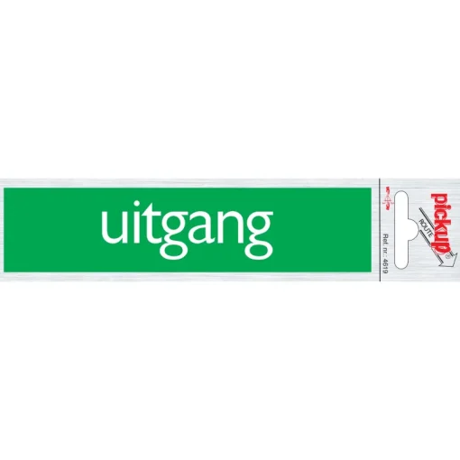 Pickup Pictogram alu look uitgang 6,5 x 4,4 cm