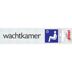 Pickup Pictogram alu look wachtkamer 6,5 x 4,4 cm