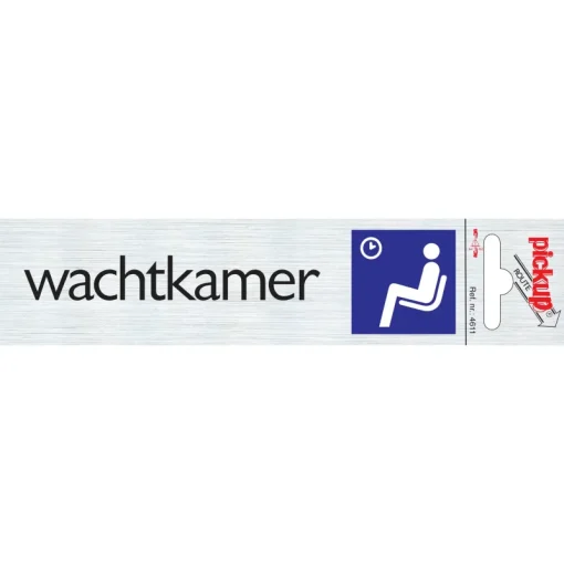 Pickup Pictogram alu look wachtkamer 6,5 x 4,4 cm