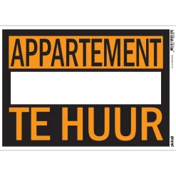 Pickup Pictogram appartement te huur 23 x 33 cm