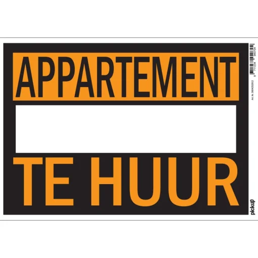 Pickup Pictogram appartement te huur 23 x 33 cm