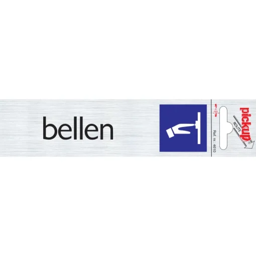 Pickup Pictogram bellen aluminium 6,5 x 4,4 cm