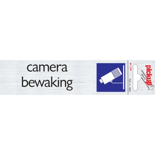 Pickup Pictogram bewaking aluminium 16,5 x 4,4 cm