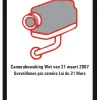 Pickup Pictogram camerabewaking 25 x 20 cm