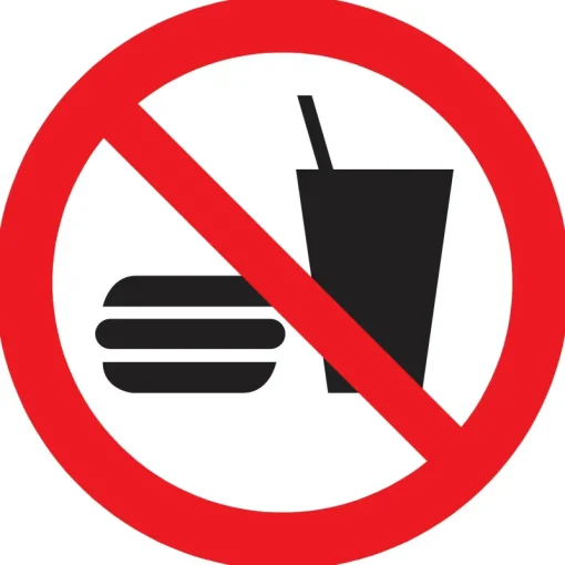 Pickup Pictogram consumpties verboden 18 cm