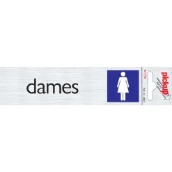 Pickup Pictogram dames aluminium 16,5 x 4,4 cm