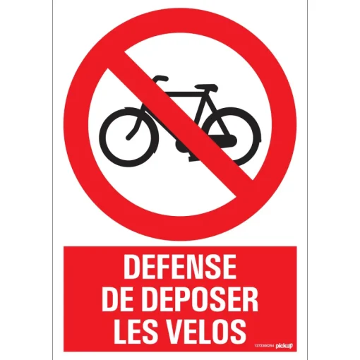 Pickup Pictogram défense vélos 23 x 33 cm