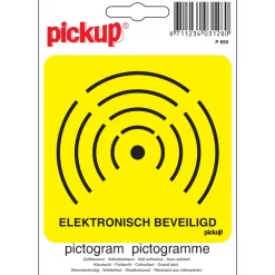 Pickup Pictogram elektrisch beveiligd 10 x 10 cm