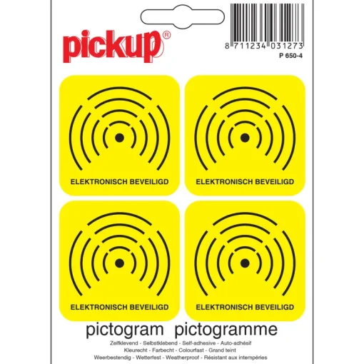 Pickup Pictogram elektronisch beveiligd 10 x 10 cm