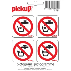 Pickup Pictogram geen drinkwater 10 x 10 cm