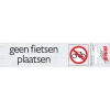 Pickup Pictogram geen fietsen aluminium 16,5 x 4,4 cm