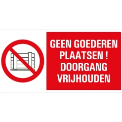 Pickup Pictogram geen goederen plaatsen 15 x 30 cm