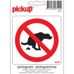 Pickup Pictogram geen hondenpoep 10 x 10 cm