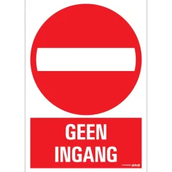 Pickup Pictogram geen ingang 23 x 33 cm