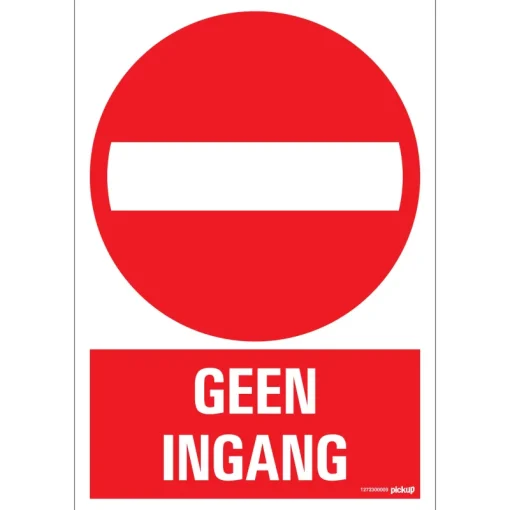 Pickup Pictogram geen ingang 23 x 33 cm