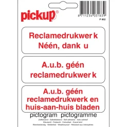 Pickup Pictogram geen reclame 10 x 10 cm