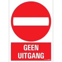 Pickup Pictogram geen uitgang 23 x 33 cm