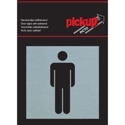 Pickup Pictogram heren aluminium 8 x 8 cm
