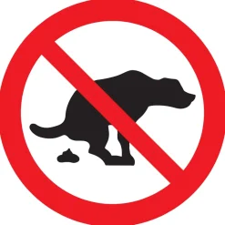 Pickup Pictogram hier geen hondenpoep  Ø 18 cm