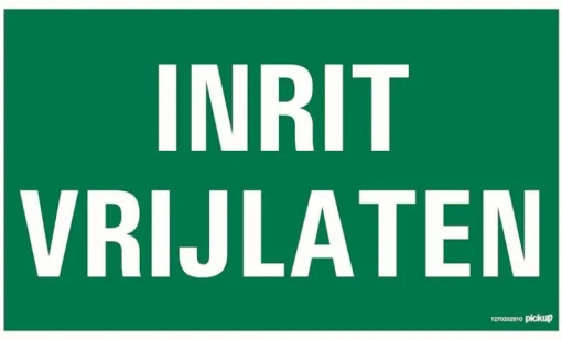 Pickup Pictogram inrit vrijlaten 33 x 20 cm