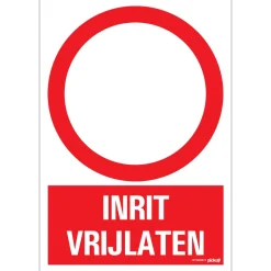 Pickup Pictogram inrit vrijlaten 23 x 33 cm