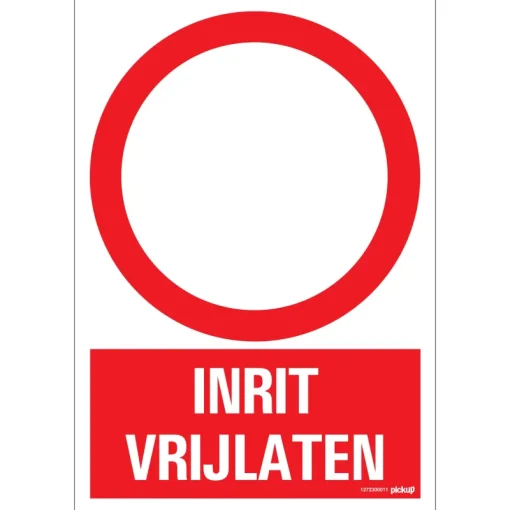 Pickup Pictogram inrit vrijlaten 23 x 33 cm