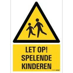 Pickup Pictogram let op spelende kinderen 23 x 33 cm