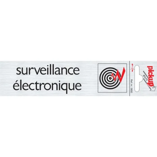 Pickup Pictogram magasin surveillance aluminium 16,5 x 4,4 cm