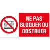 Pickup Pictogram ne pas bloquer ou obstruer 15 x 30 cm
