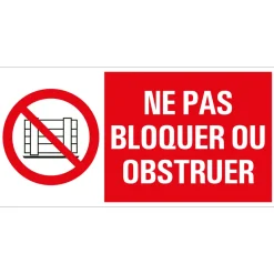 Pickup Pictogram ne pas bloquer ou obstruer 15 x 30 cm